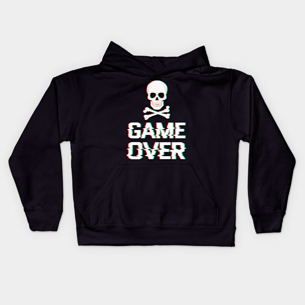 Game Over Kids Hoodie by FungibleDesign